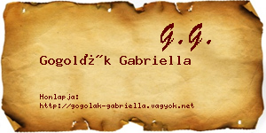 Gogolák Gabriella névjegykártya